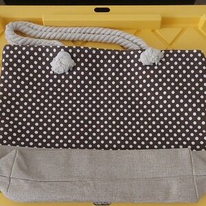 Polka Dot Tote Bag with Rope Handles